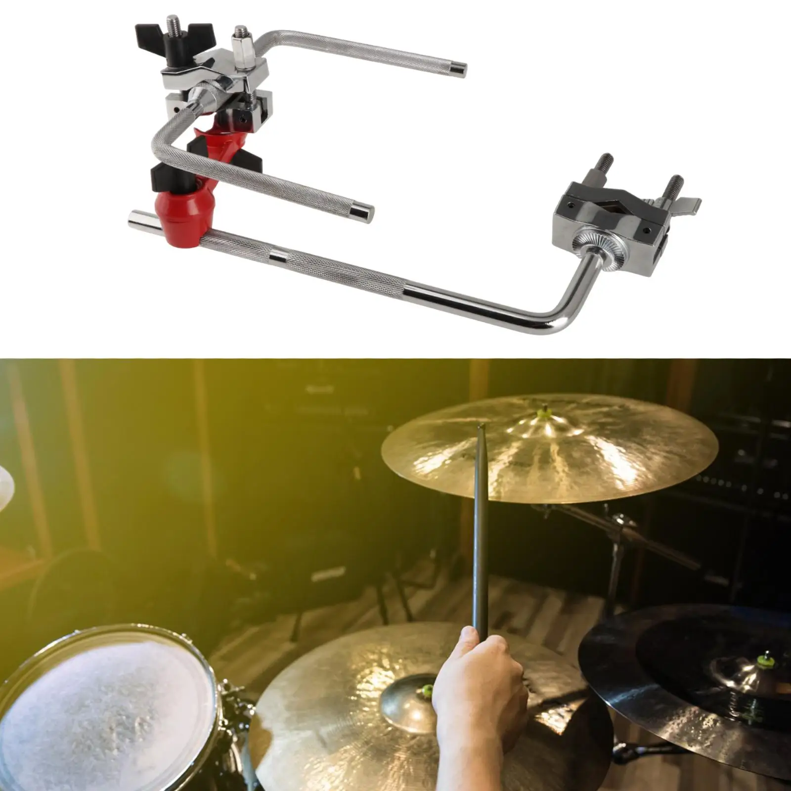 

Cymbal Extension Mount Clamp Solid Drum Hardware for Performances Beginners