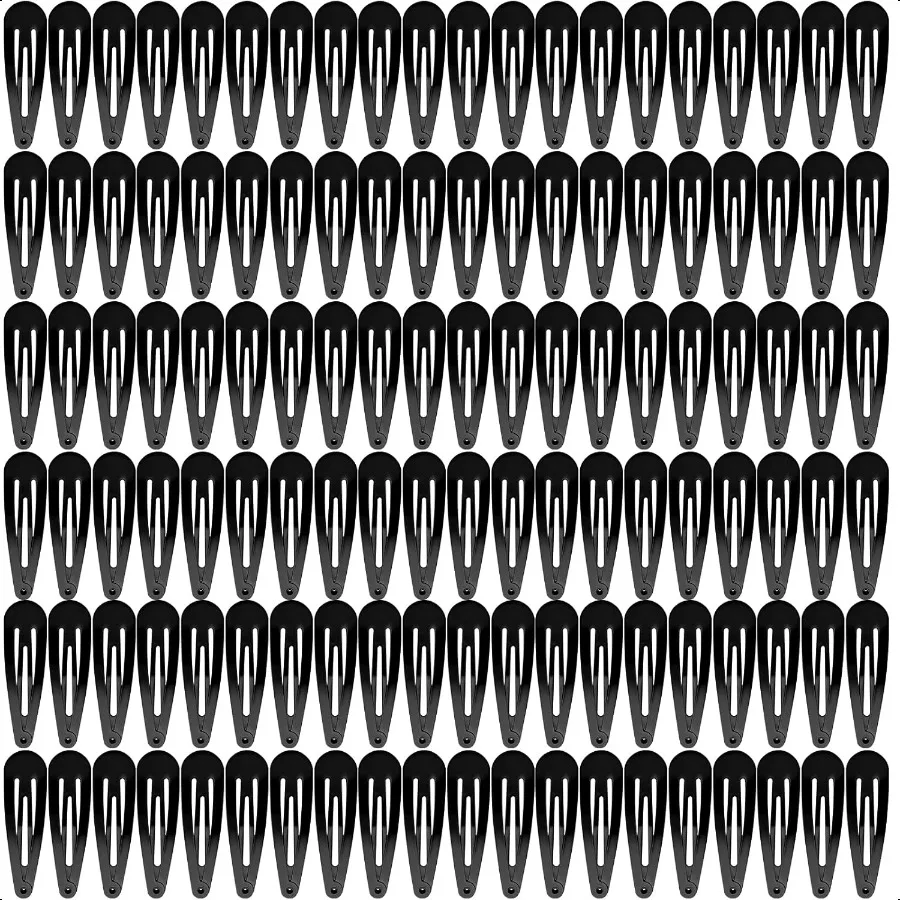 

Hair Clips 120 Pack Black Barrettes Women Metal Snap Hair Clips 2 Inch No Slip Metal Barrettes for Girls Teens Women