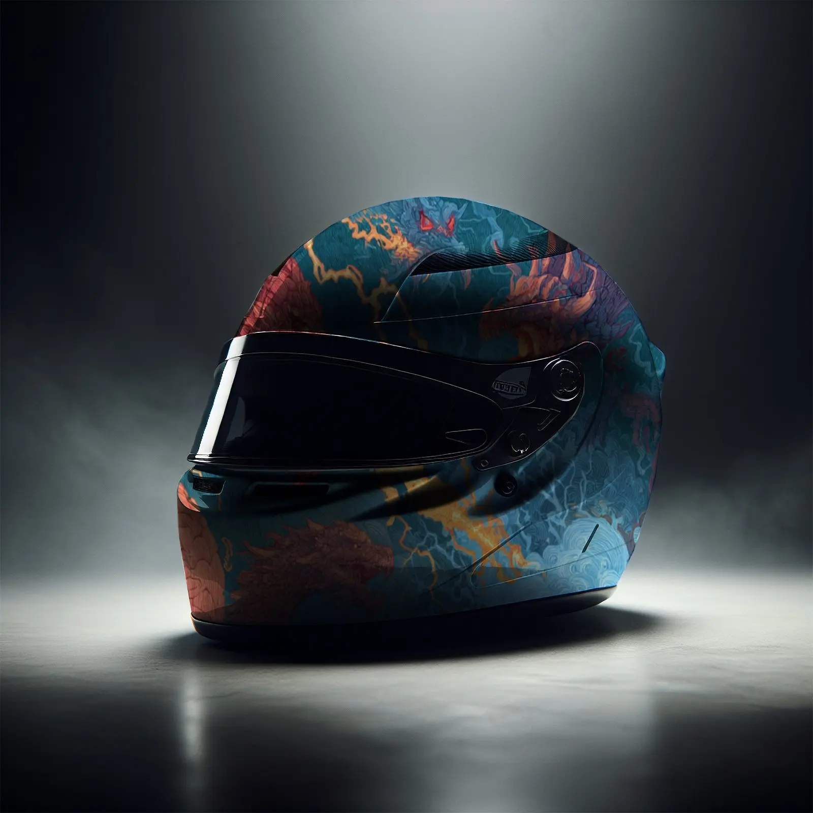 ملصق حماية من مادة PVC لخوذة التنين الأسطورية، ملحق ديكور خارجي لخوذة الدراجة النارية، مقاوم للماء وذاتي اللصق #5