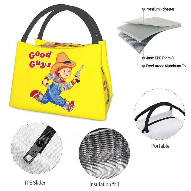 Good Guys-fiambrera térmica para niños y mujeres, bolsa de almuerzo con aislamiento térmico, ideal para el trabajo escolar, Picnic y comida