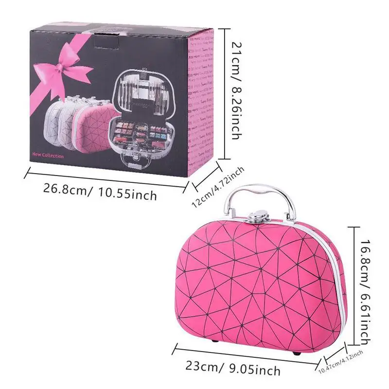 Beauty Makeup Set Women's Full Makeup Kit with Case Portable Design Cosmetic Set Face Makeup Blush Lip Glaze Combination Set