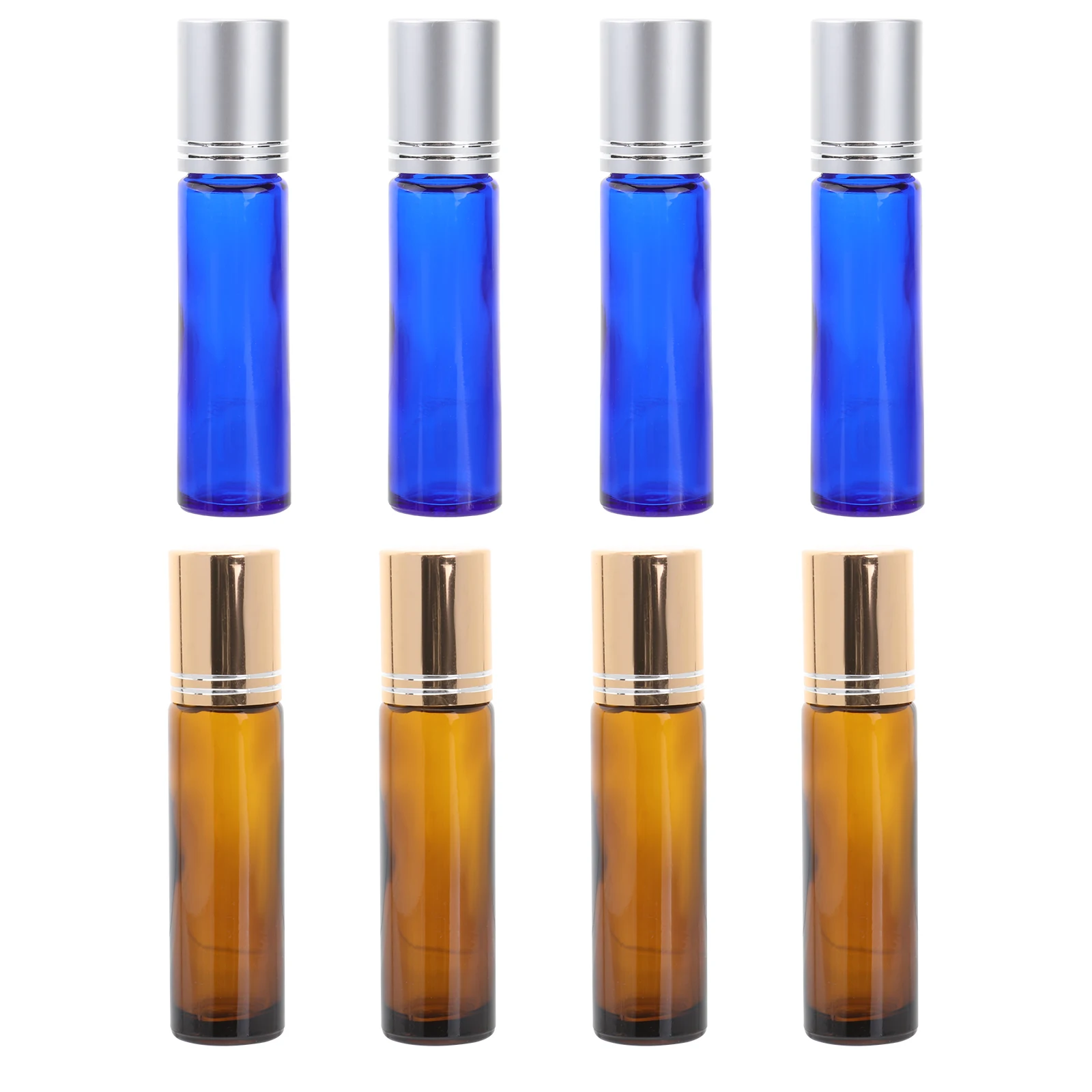 

8pcs Roll On Bottles 10ml Essential Oil Glass Bottles with Stainless Steel Roller Balls Refillable Containers for Essential Oil