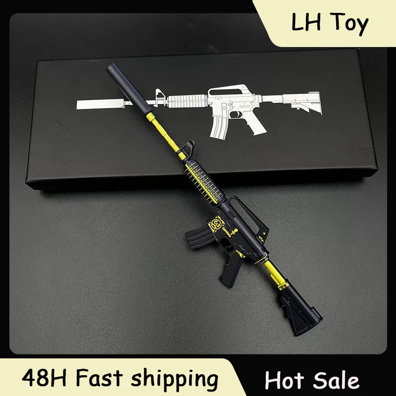 23cm GO'S Game Peripheral M4A1-S | Knight Ornament All Metal Gun Model Accessory Gun Skin Collections Cannot Launch