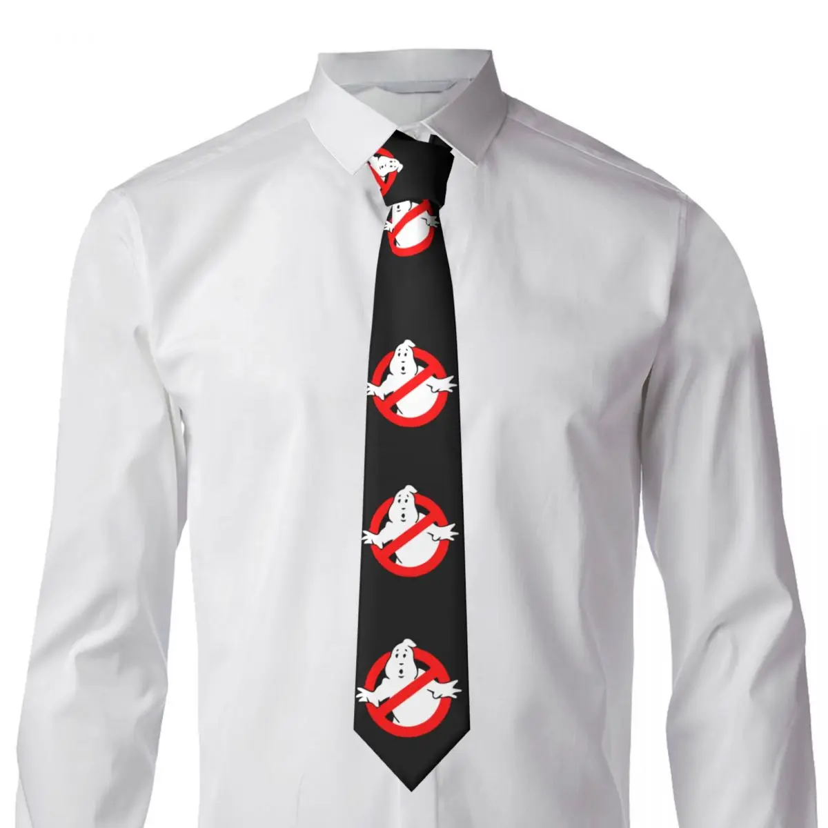 Ghost Busters Tie Funny Movie Retro Trendy Neck Ties For Adult Wedding Great Quality Collar Tie Printed Necktie Accessories