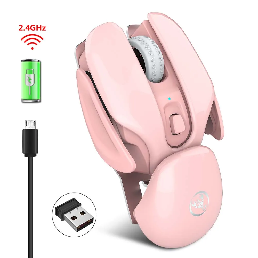 

With Bluetooth Wireless Mouse BT5.0 BT3.0 2.4G Noiceless Mice Metal Roller 1600DPI Slim Cute Candy Color Rechargable Game Mouse