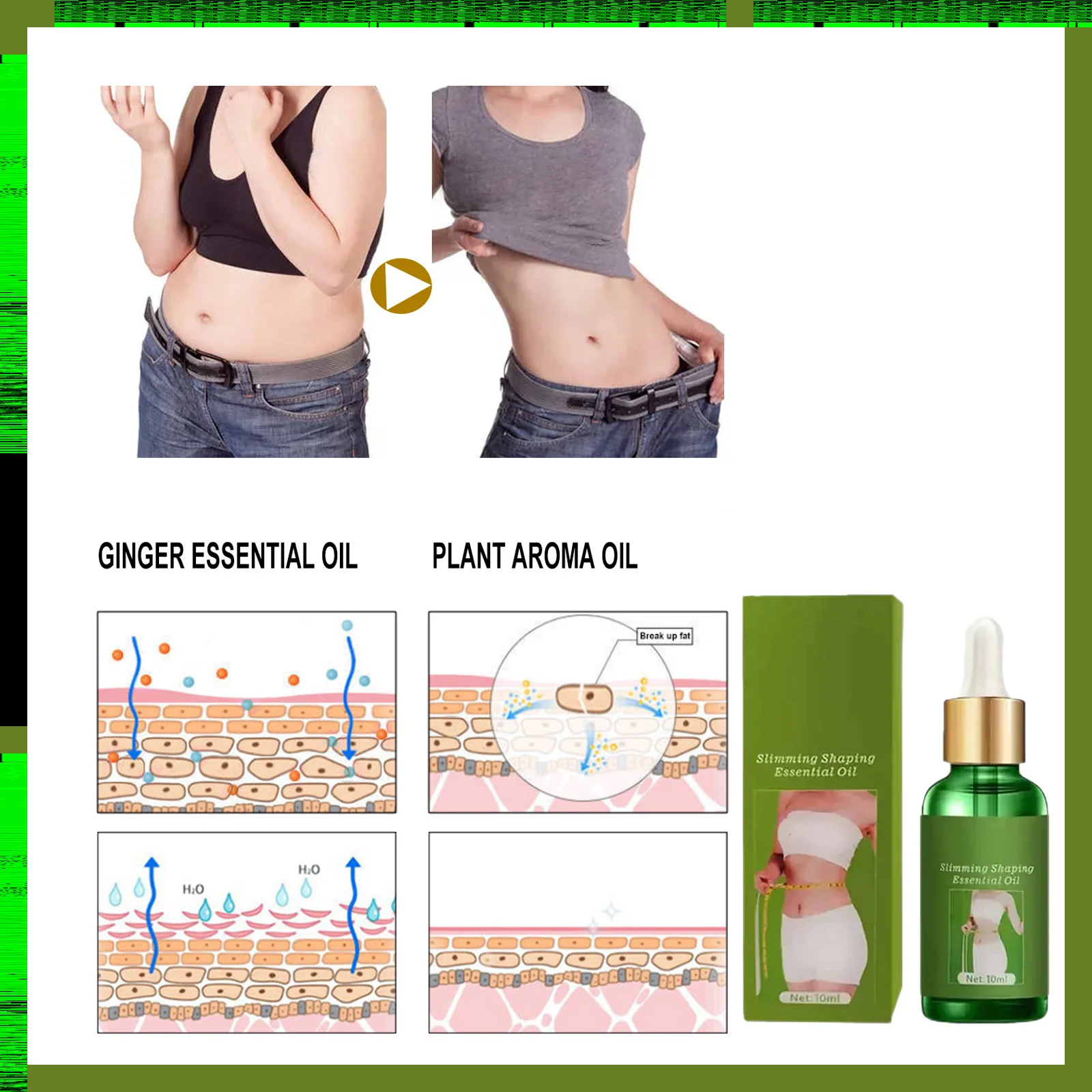 Fast Body Firming Massage Oil Fat Burning Essential Oil Body Sculpting Suitable for Men and Women Calorie Burning