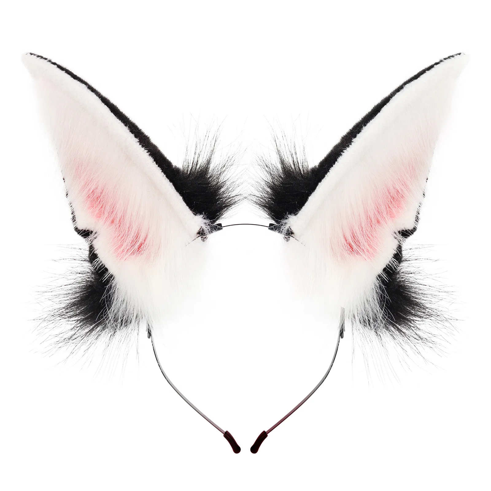 Handmade Animal Fur Wolf Fox Ears Headband Cosplay Headwear Hair Hoop Head Accessories for Cosplay Party