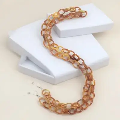 

1pc Eyeglass Chain Acrylic Anti-Drop Glasses Holder Stylish Sunglasses Retainer Durable Eyewear Accessory Beaded Lanyard For Men