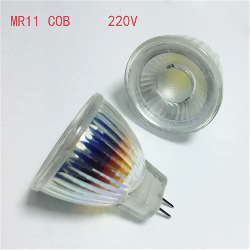 Dimmable 5W GU10 COB Led Spotlight Glass Body Lamp Light AC 220V AC/DC12V MR11 LED COB Bulb Warm/Cool White MR11 LED Spot light