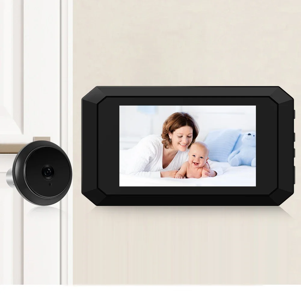 Digital Magic Eye Electronic Viewfinder Night Vision Safety Door Viewer Photo Recording Door Peephole Camera 3.97in LCD Screen