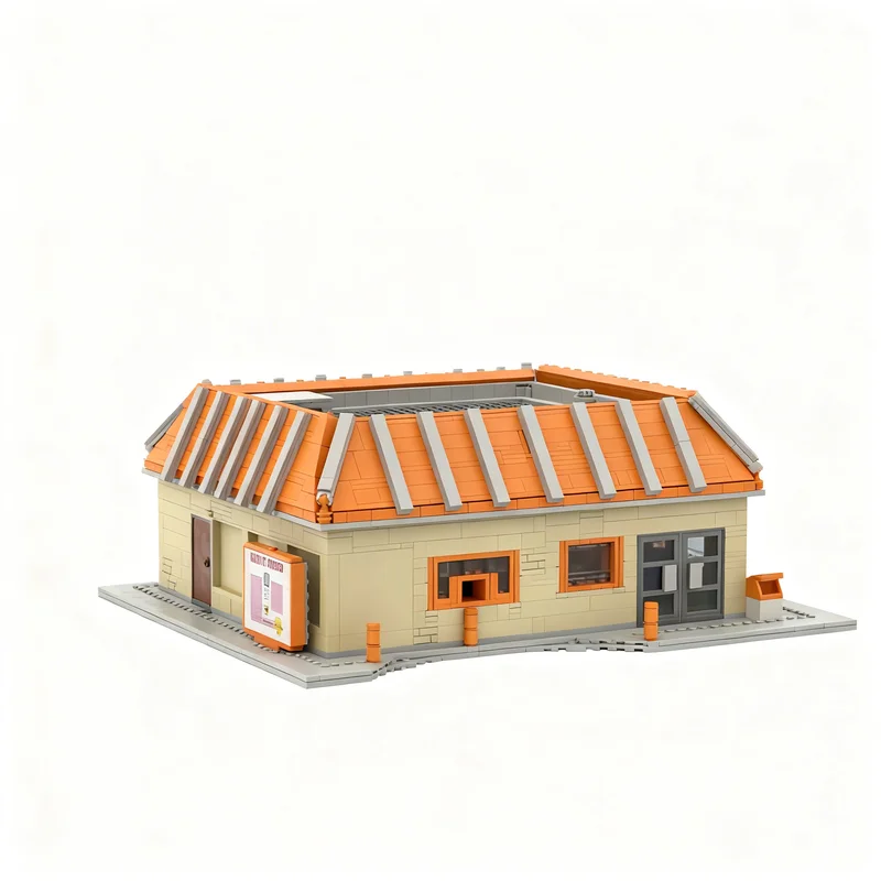 3071pcs MOC The Simpsons Krusty Burger Model Building Blocks Architecture Toys Christmas Gifts DIY Brick Assemble Birthday Kids