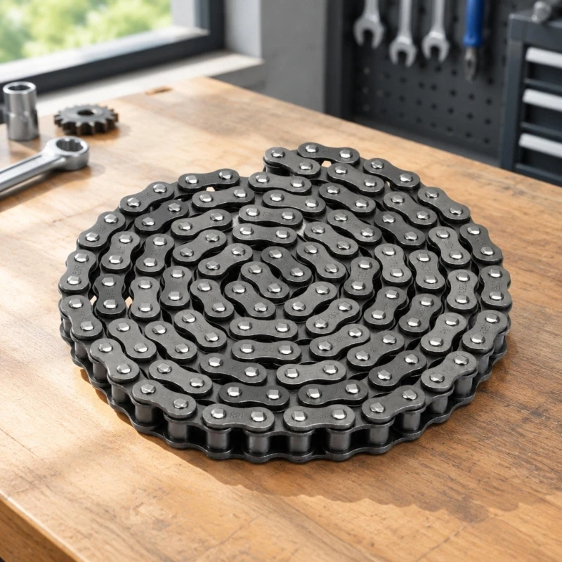 428 Chain 132 Links Rear-Wheel Motorcycle Drive Chain with Roller-Link Construction for Motorcycle Drivetrain