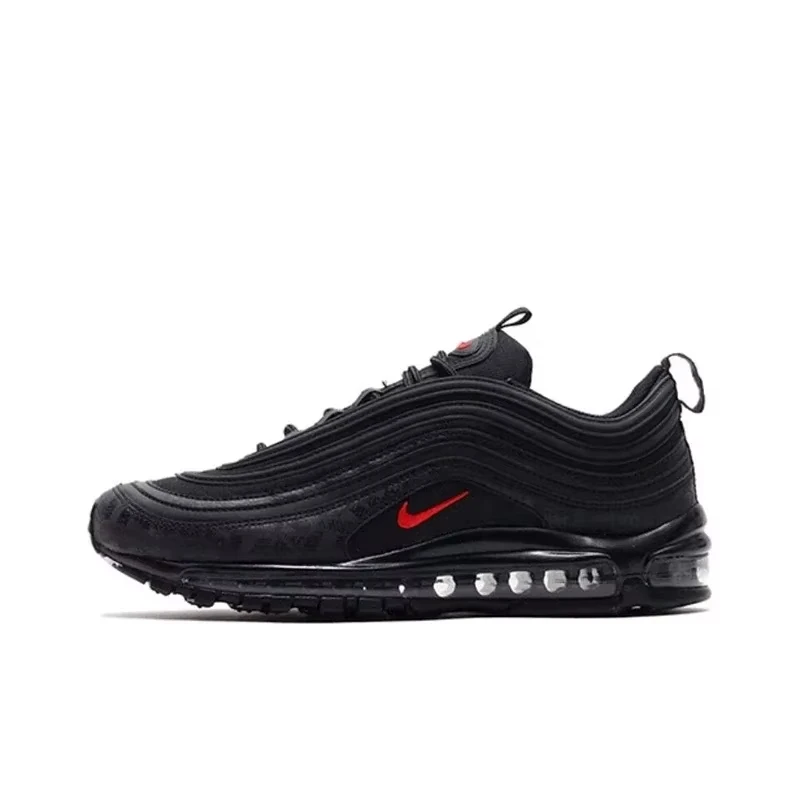 

Nike Air Max 97 Black Bullet Men's And Women's Running Shoes Breathable Sports Unisex Black White Sneakers AR4259-001