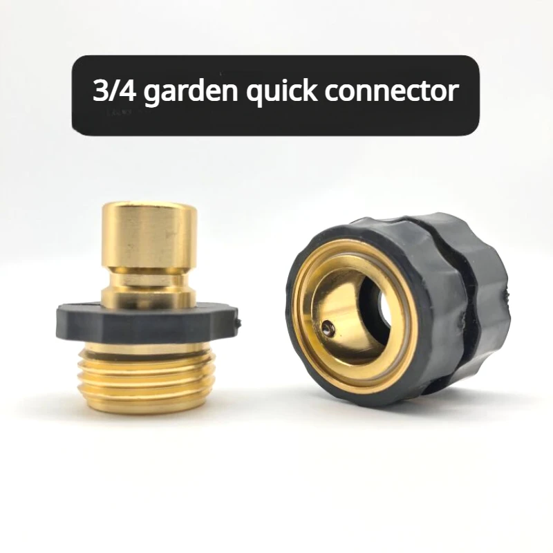

1 комплект быстросъемный соединитель для садового шланга, металлический штуцер для шланга, быстрый разъем 3/4 дюйма, переходник для мужчин и женщин, для садовой воды