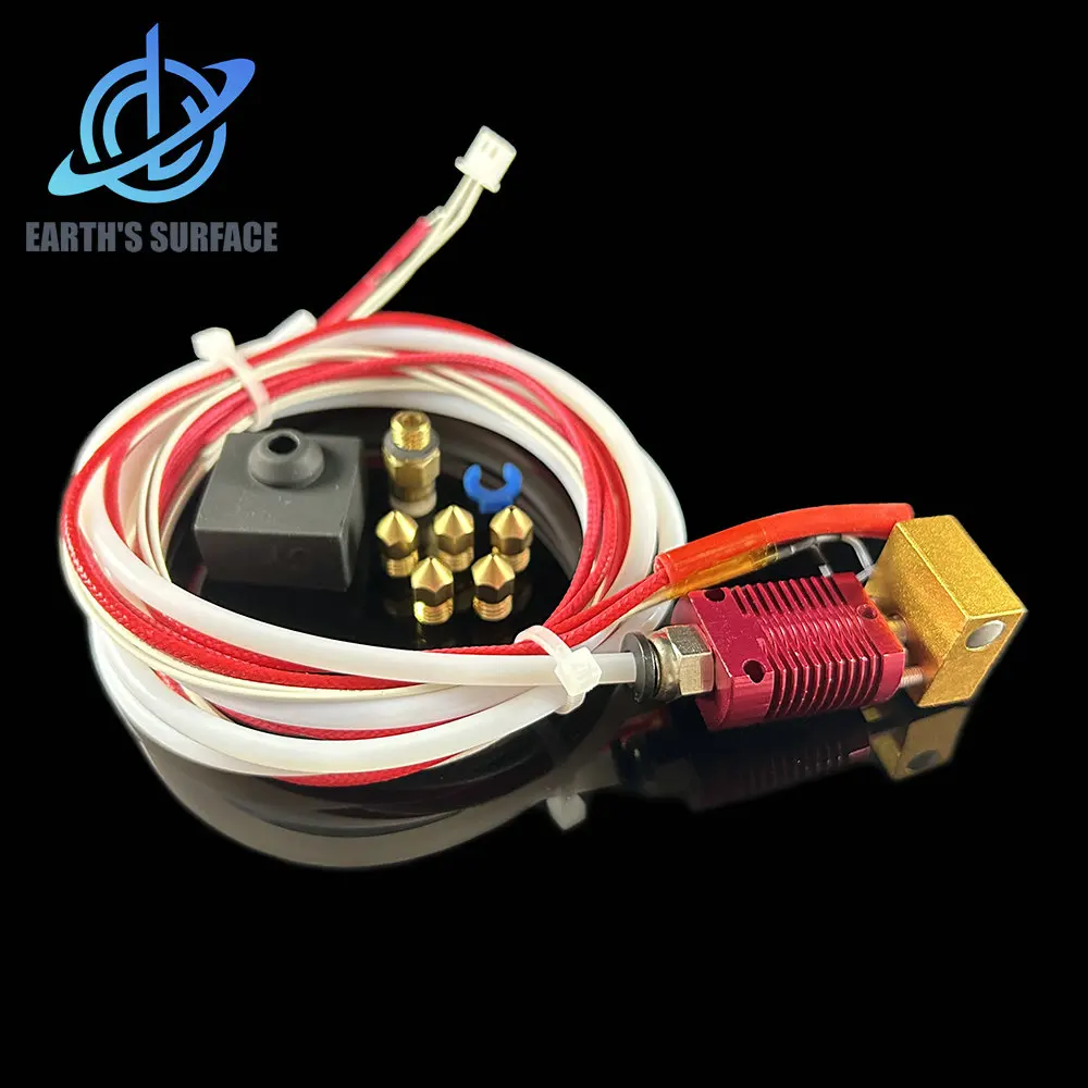 DB-3D Printer Part 0.4/1.75mm Nozzle J-head Hotend kit Aluminum Heat Block with Heater Thermistor For Ender-3/CR10/S 3D Printer