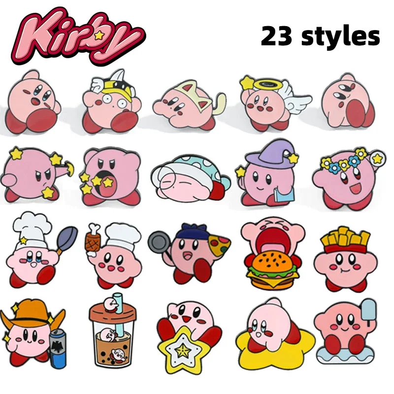 

Cartoon Kirby Anime Brooch Cute Elf Enamel Pin Wallet Backpack Clothing Kawaii Jewelry Metal Badge Accessories Gift for Friends