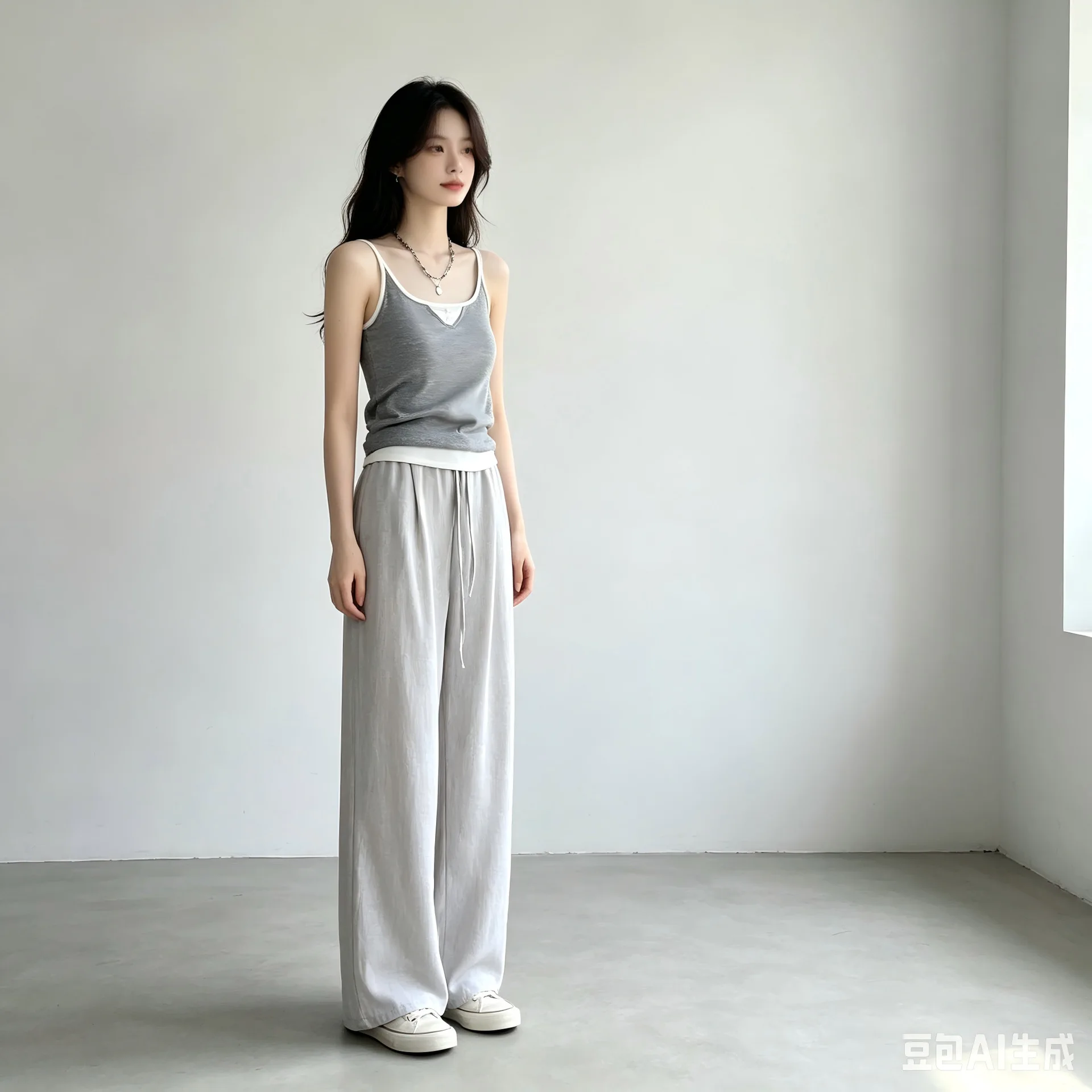 Summer New Women's Clothing Breathable Light Drape Soft Light Linen Wide Legs Long Casual Pants