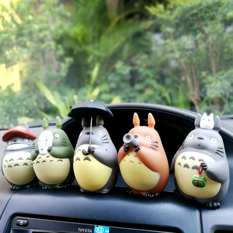 My Neighbor Totoro Cute Vinyl Cartoon Doll Figurines Ornaments Multi-purpose Decor Birthday Cake Baking Topper Auto Accessories view 4
