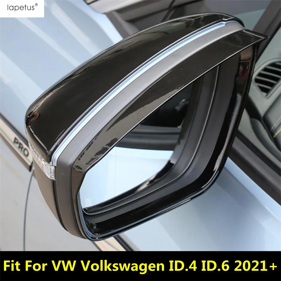 

Rearview Mirror Cap Shell Rain Shade Eyebrow Frame Cover Trim For VW Volkswagen ID.4 ID.6 2021 - 2024 Chrome / Black Accessories