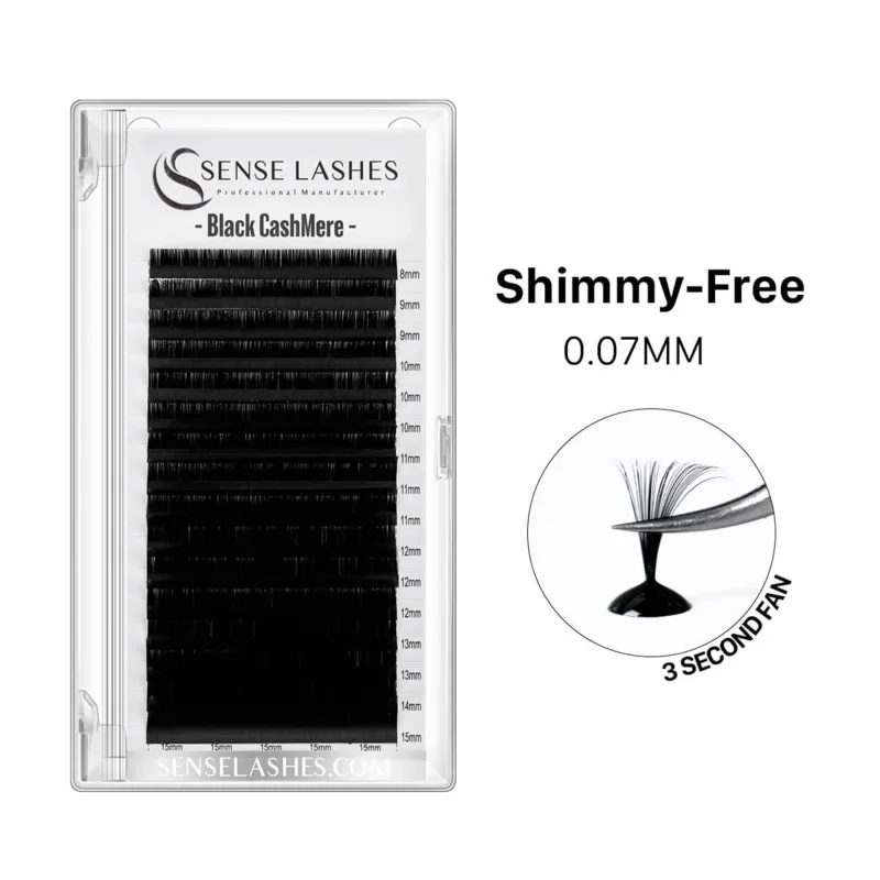 

SENSE LASHES 100% Shimmy-free Individual Lashes Matte Black Cashmere Self-opening Lashes Soft Natural extensiones de pestañas