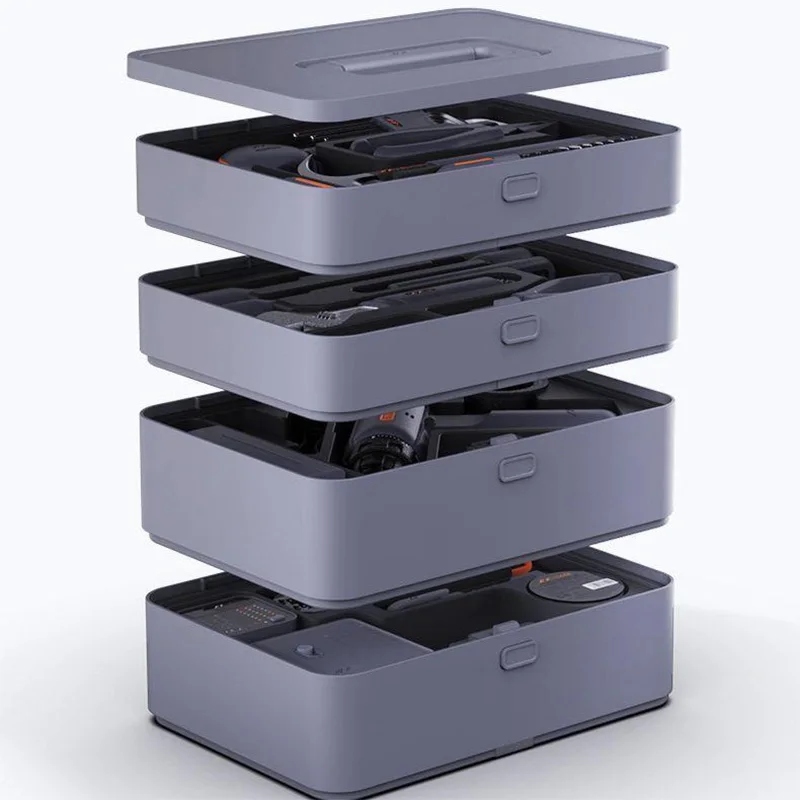Boîte à outils combinée électrique domestique X9-ABCDEFGHI, combinaison gratuite en couches pour outils à main de bricolage et outils de réparation à domicile