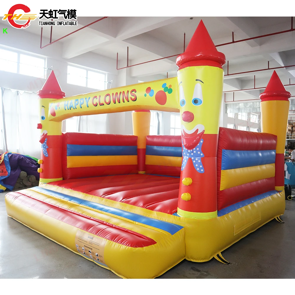 4x4x3mH Commercial Happy Clown Inflatable Bouncer Air Bouncy Castle Carnival Games For Party Rental with Blower