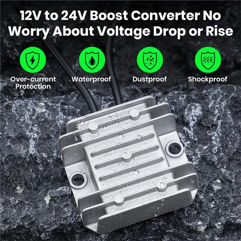 For Starlink Mini 12V To 24V 3A DC Step UP Converter Conversion Kit O-Ring Boost Function For Trucks Boats RV Cars