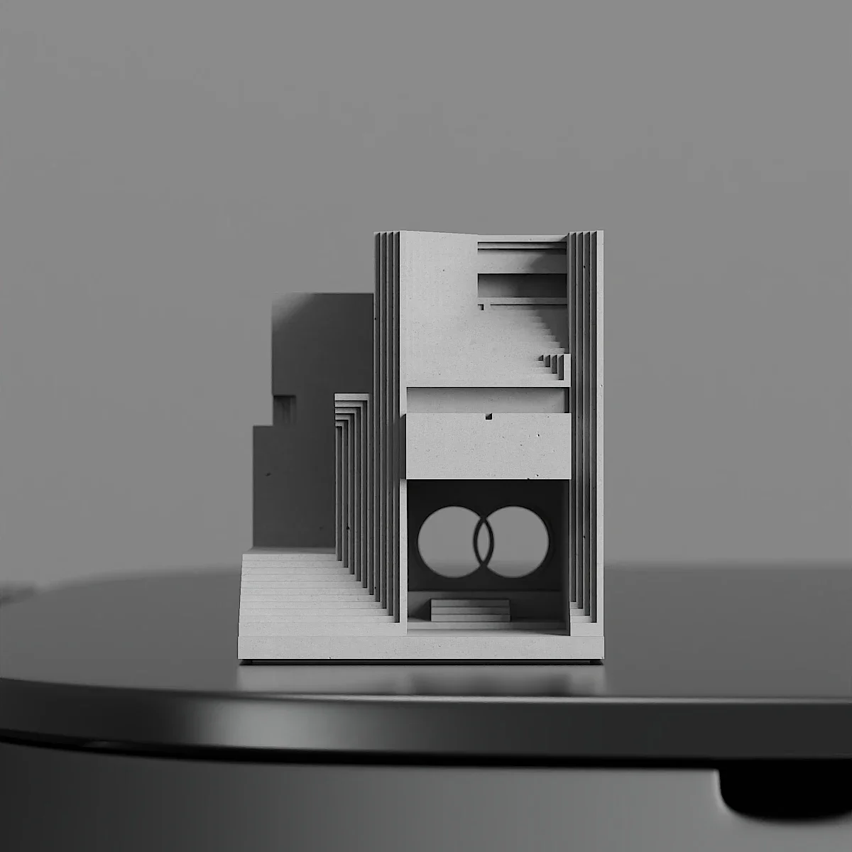 Carlo Scarpa 'Brian Family Cemetery' Cement Model Living Room Home Decoration Desktop Concrete Ornaments