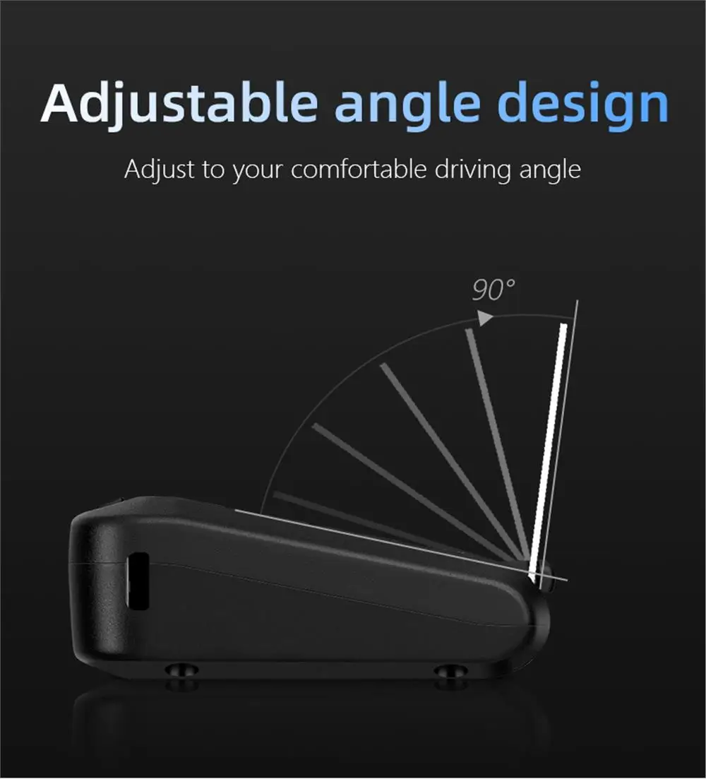 C100 OBD2 HUD Spiegel Head-Up-Display Digitaler Geschwindigkeitsalarm Wassertemperatur-Voltprojektor mit KM/H MPH Fahrzeugelektronik-Zubehör – Detail 12