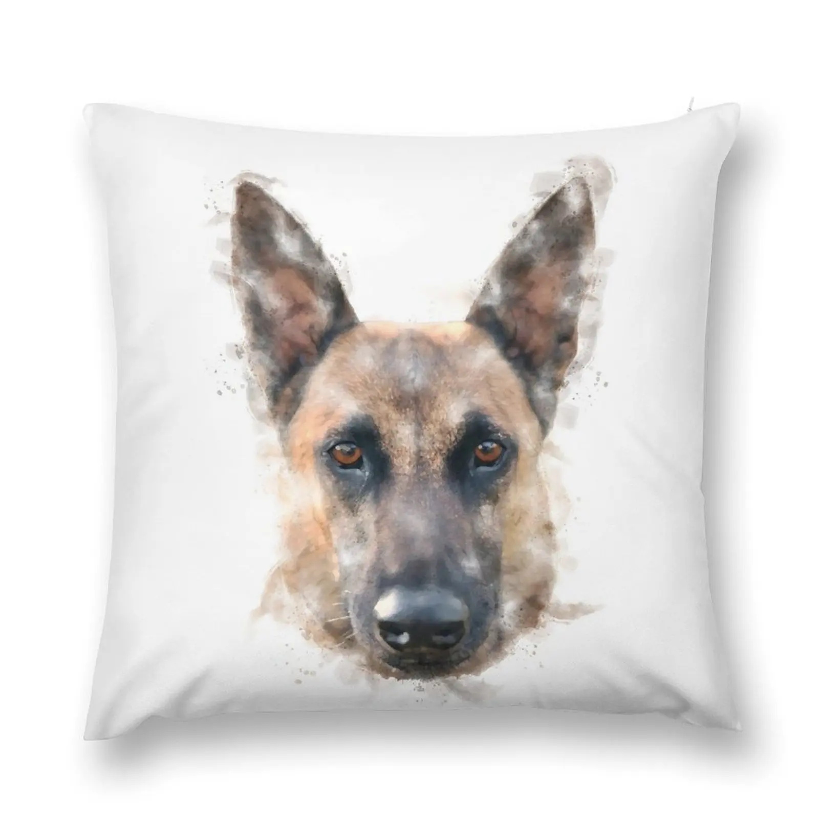 

Belgian Malinois Watercolour Artwork Throw Pillow Sitting Cushion sleeping pillows pillow