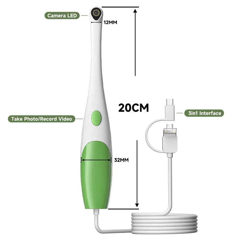 Handheld-Android-Endoskop Typ-C-Inspektionsendoskop 3IN1 USB-Schlangenkamera 8 LED-Leuchten kompatibel mit Android-Telefonen PC – Detail 4