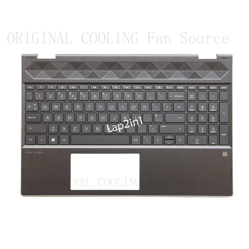R+  New FOR HP PAVILION X360 15T-CR00 15-CR Palmrest Case Cover with Keyboard L20848-031