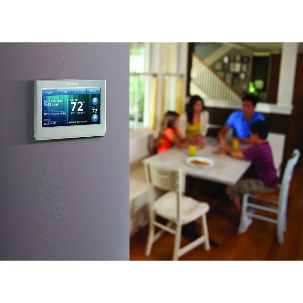 Suministros para construcción Honeywell RTH9580WF1005/W1 Termostato táctil a color programable inteligente Wi-Fi de 7 días, funciona con Amazon Alexa