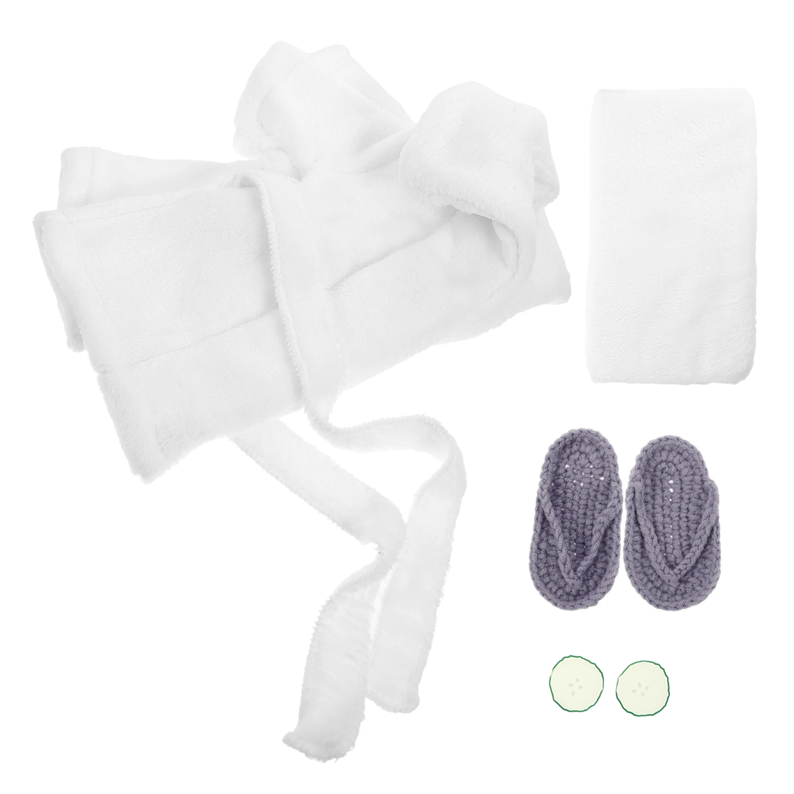 

Newborn Photography Bathrobe Set Towel Toddler Beach Photo Coral Fleece Practical Birthday Festival Multi