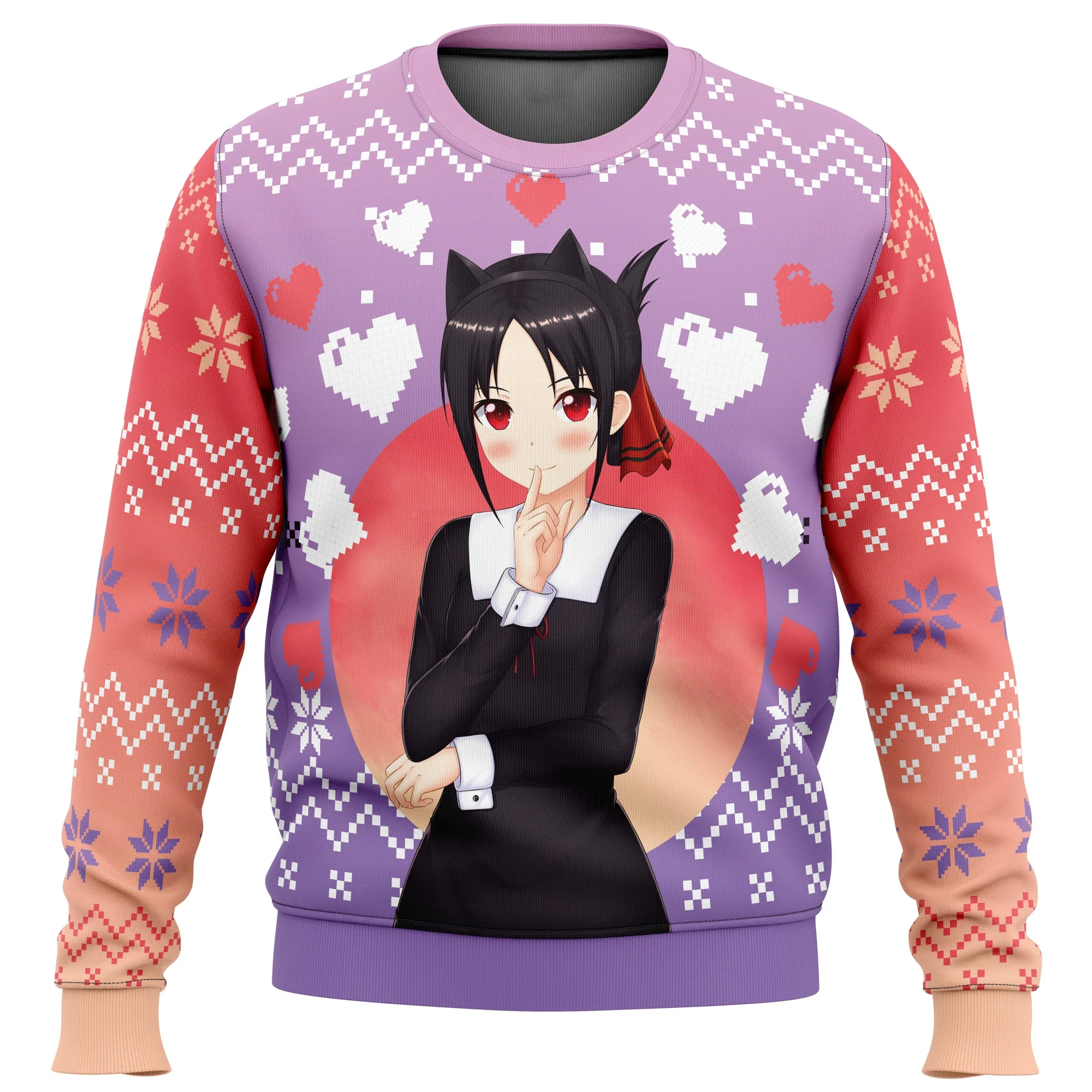 

Kaguya Shinomiya Kaguya-sama Love Is War Ugly Christmas Sweater Gift Santa Claus Pullover Men 3D Sweatshirt And Top Autumn