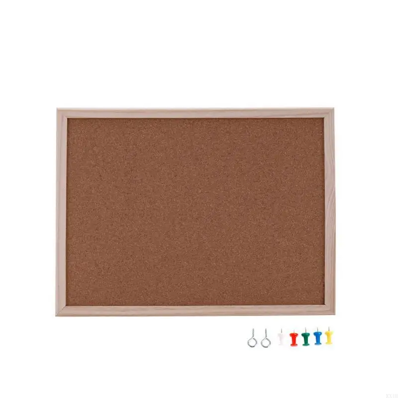 KX4B Wall-Mounted Double Sided Corkboard Perfect for Home Office Decor Message Presen