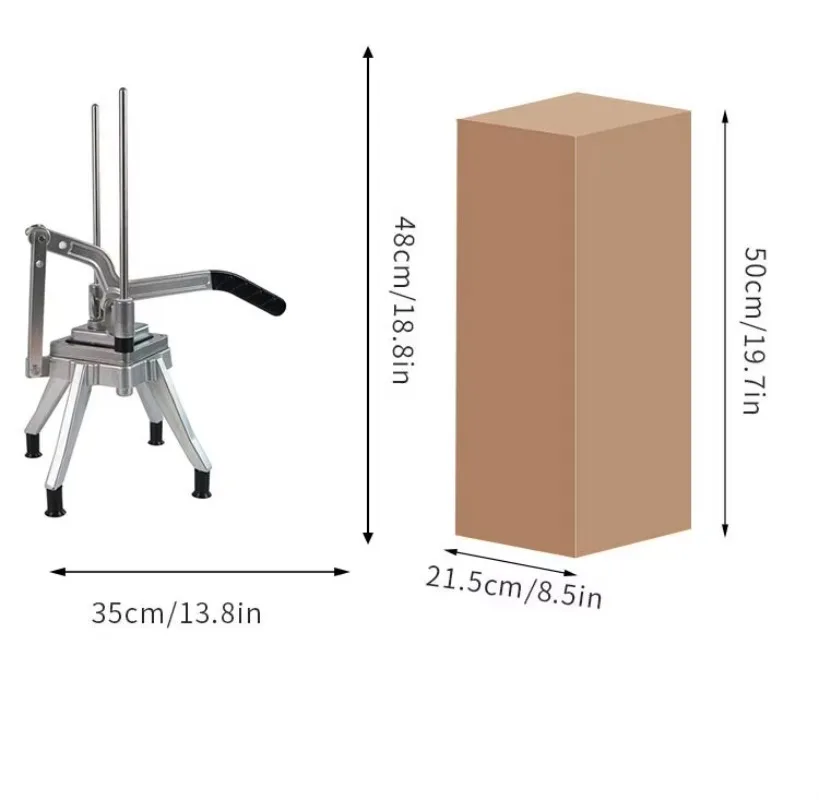 

Высококачественный 1/2-дюймовый коммерческий алюминиевый ручной измельчитель овощей, простая в использовании машина для резки фруктов и овощей