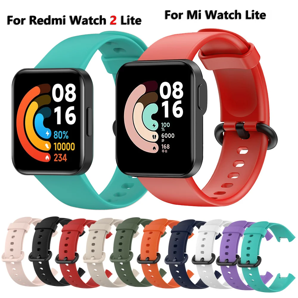 Cinturino in Silicone per Redmi Watch 2 Lite cinturino Smart Watch cinturino di ricambio per Xiaomi Mi Watch Lite versione globale