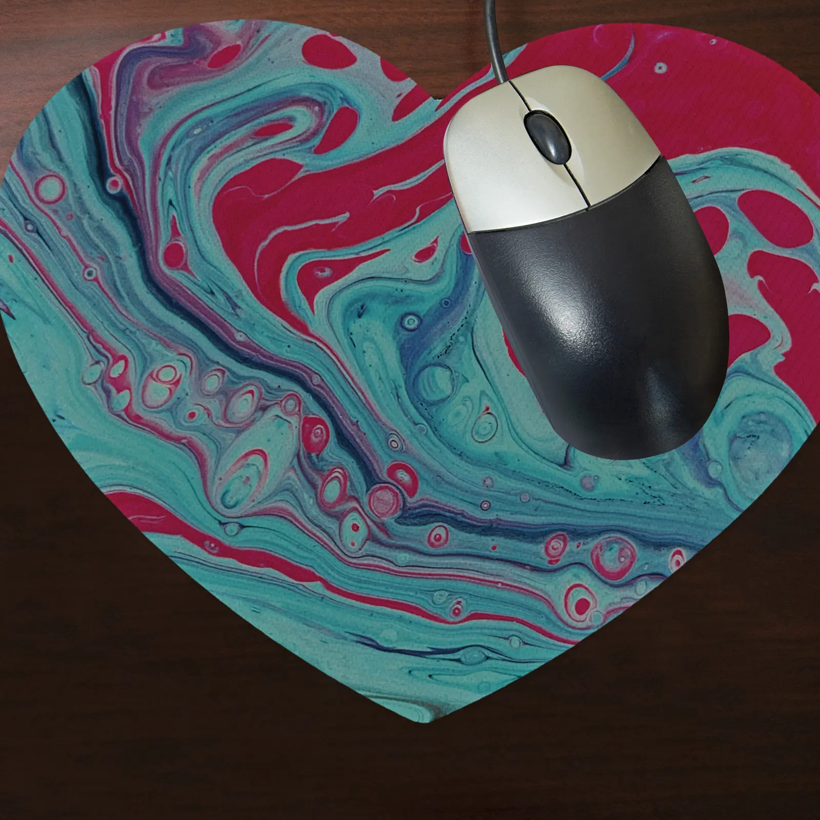 6Pcs Heat Transfer Sublimation Mouse Pad Blank Heart Large Sublimation Blank Mousepads for DIY Gaming Office Computer