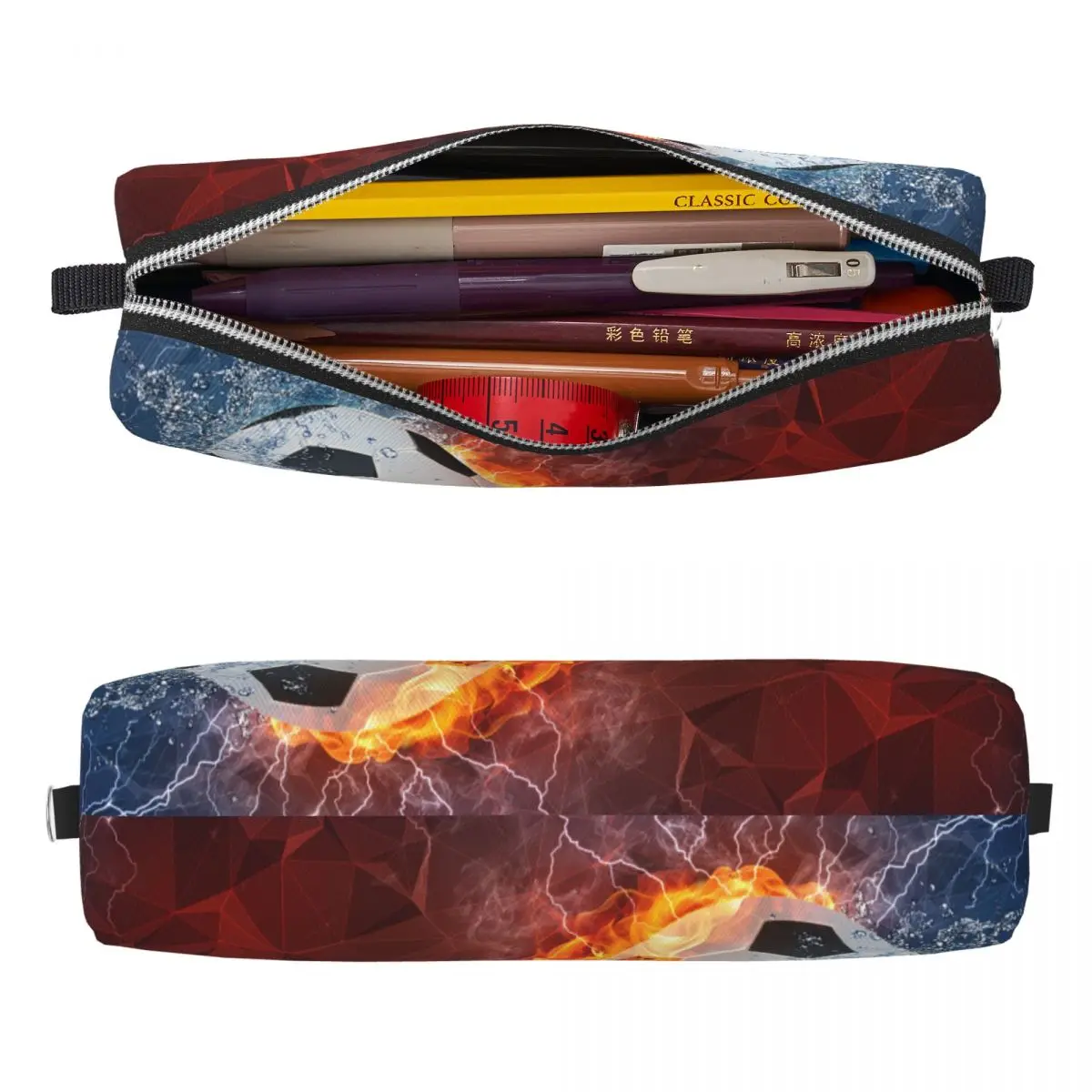 مقلمة كرة القدم، كرات كرة القدم، مقلمة رياضية، صندوق أقلام للطلاب، حقيبة ذات سعة كبيرة، لوازم مدرسية، أدوات مكتبية هدية