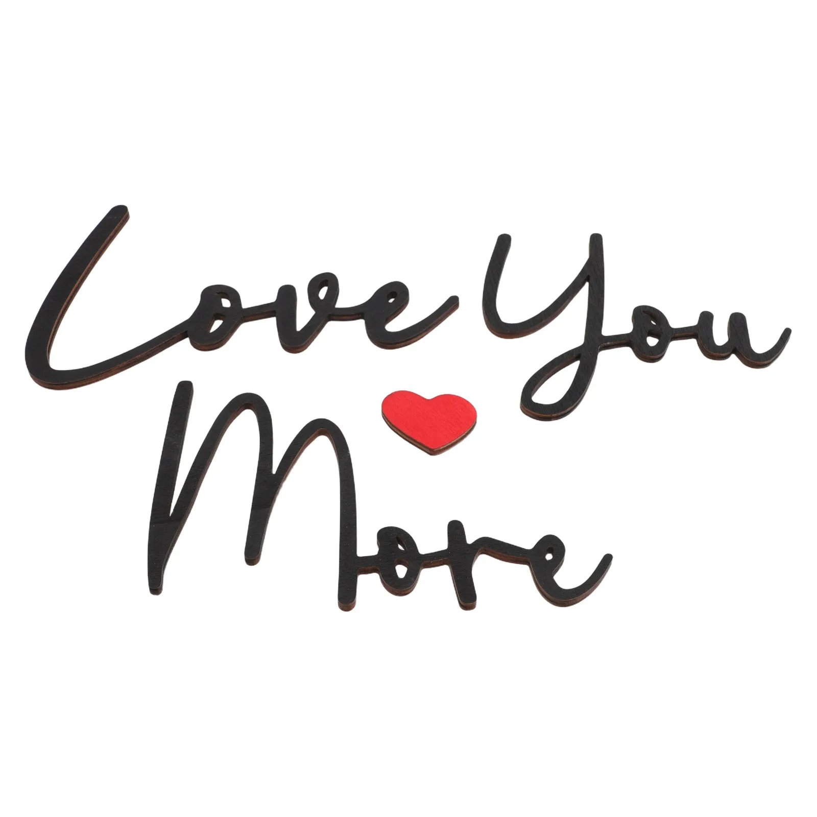 

Love You More Sign Wooden Hanging Wall Decor Rustic Plaque for Bedroom Living Room House Decoration Wedding Anniversary