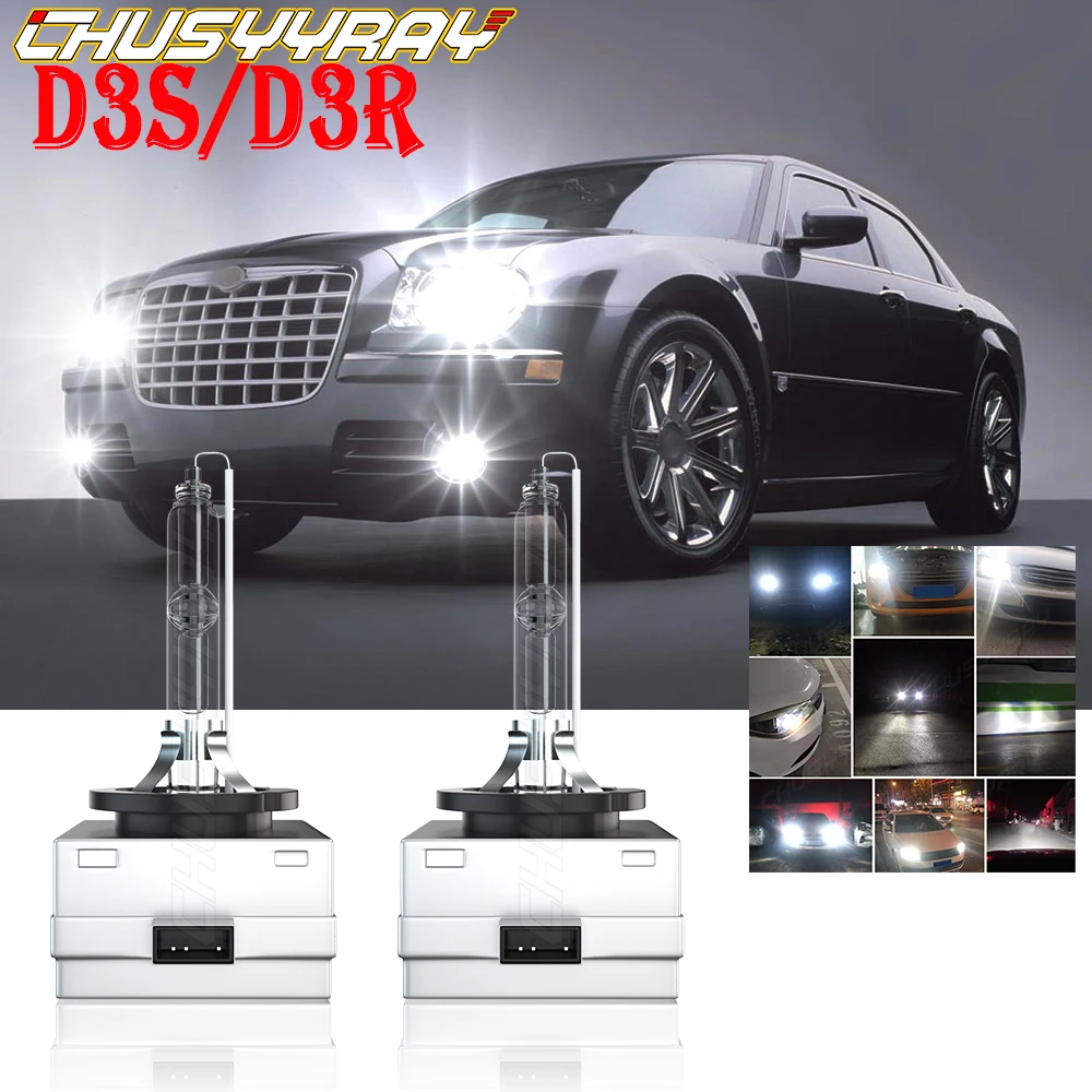 

CHUSYYRAY Car lights Compatible For Chrysler 300 2011-2018 D3S Xenon HID Headlight High Low Beam Bulb Car accsesories luzes