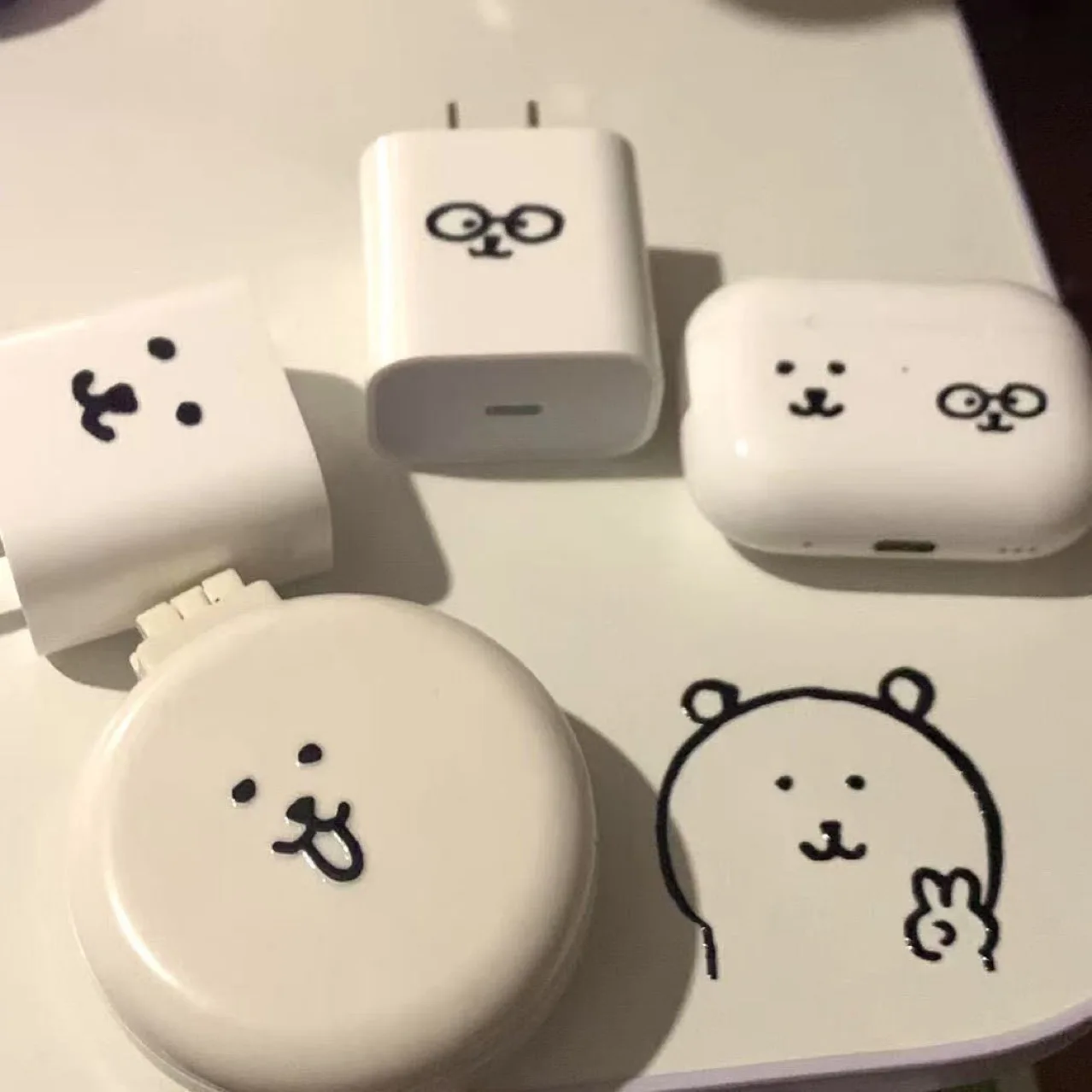 New Popular Joke Bear Water Cup Sticker 1/3/6PCS Cute Cartoon Transfer Sticker Waterproof Scratch-resistant Computer Decoration