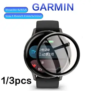 Bilashmart Screen Protector Film Garmin Venu 4 45mm41mm/3s/3/2s/2 Anti scratch Soft TPU Flexible Films Protection Vivoactive 4s/4/5/6