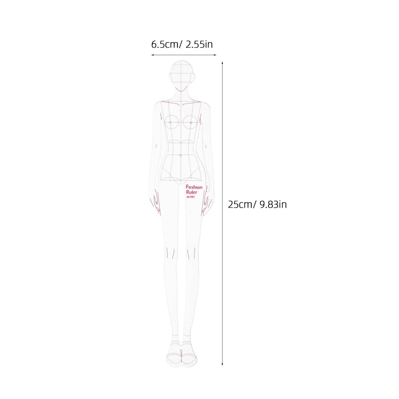 1Set Clothing Proofing Ruler Female Humanoid Design Sewing Tailor Drawing Templates Patchwork Cutting Measure Tool