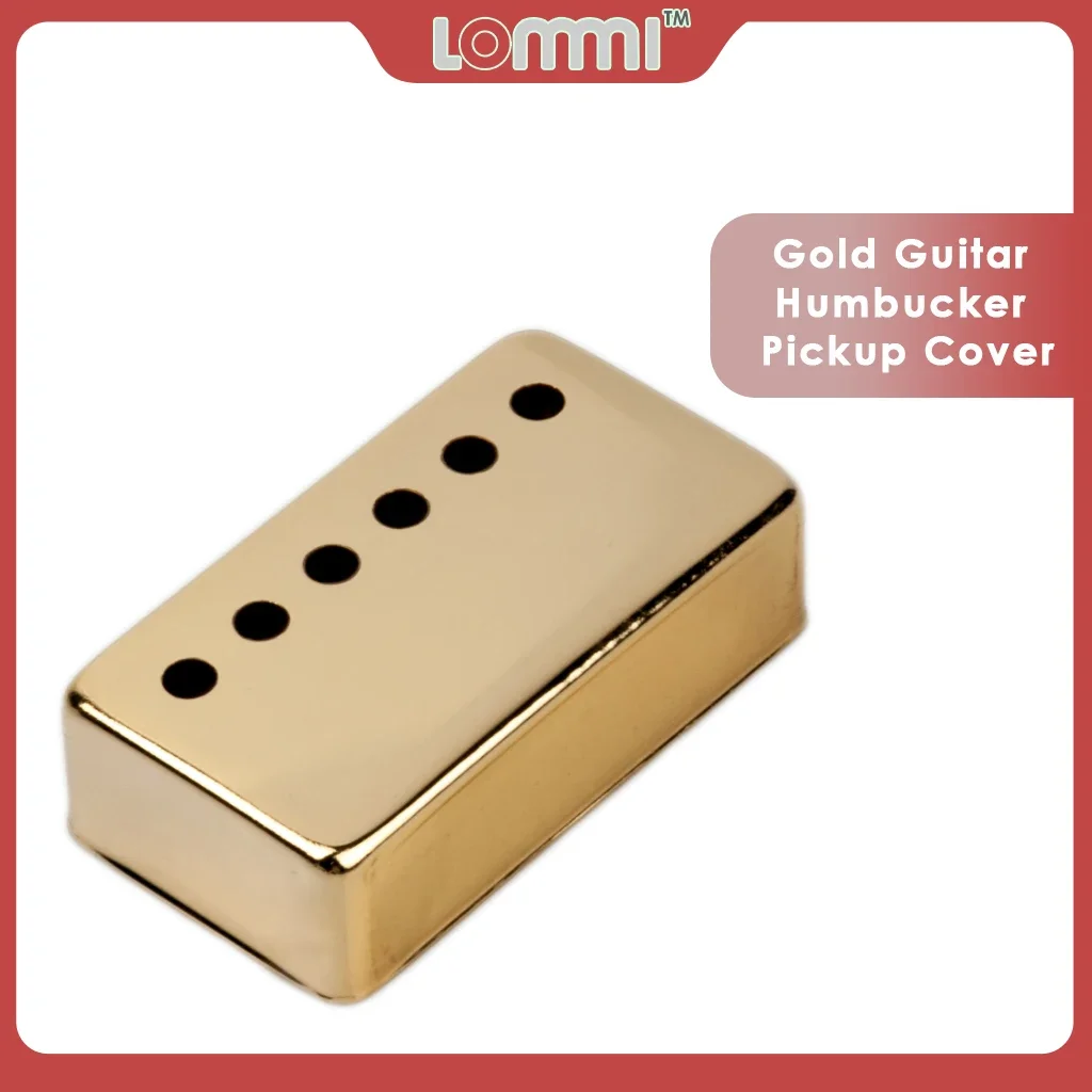 LOMMI Golden/Chrome 50/52mm Neck/Bridge 6 Hole 6 String Pickup Humbucker Cover With High Quality For LP Style Guitar Replacement