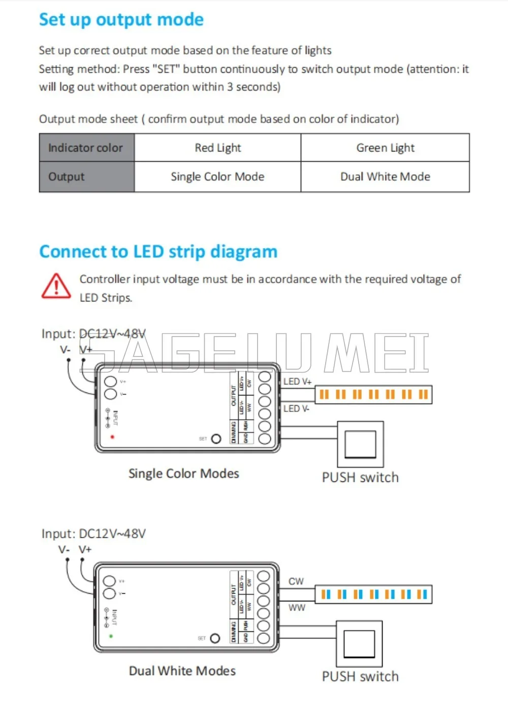 Miboxer Zigbee LC2-ZR 3.0 Led Controller for Single Color / Dual White Led Strip Lamp COB Light 2 Wires 2 in 1 Zigbee Controller