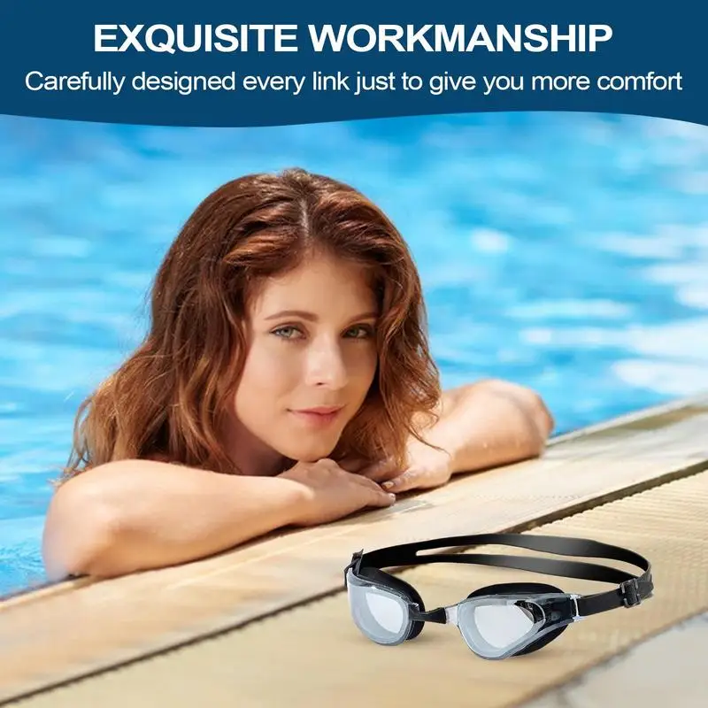 

Swim Glasses Non-slip Diving Eyewear With Strap Portable Pool Swimming Glasses Lightweight Diving Eye Glasses For Men Women