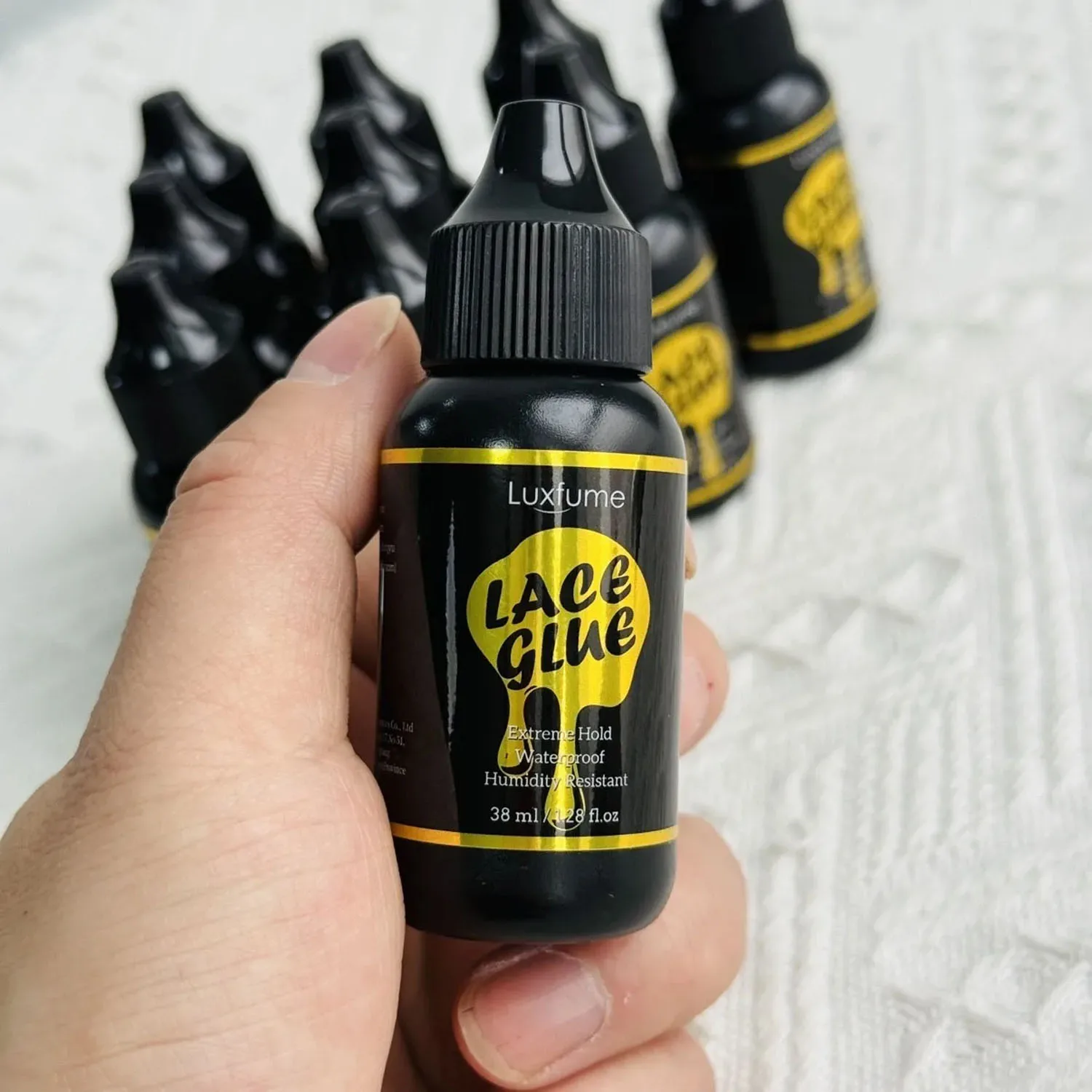 Kit de instalação de peruca 38ml, cola de renda, adesivos fortes colados para renda frontal, controle de borda à prova d'água para perucas de renda