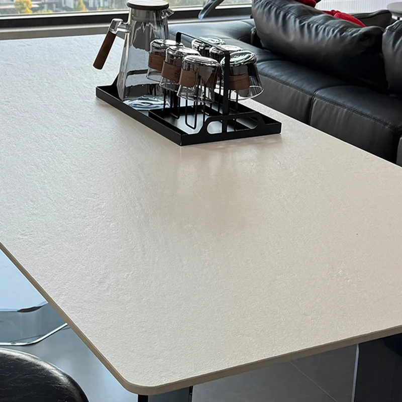 Tavolo da pranzo in ardesia Tavolo da pranzo moderno e semplice in acrilico di lusso leggero di fascia alta per la casa